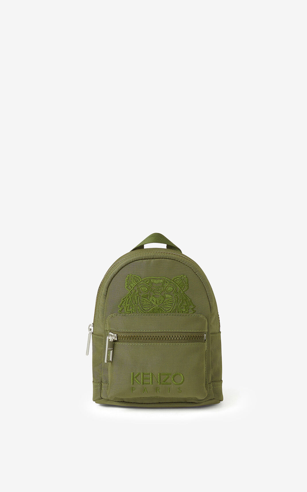 Kenzo Mini canvas Kampus 虎 リュック レディース オリーブ - HBEKAU976